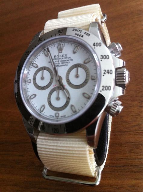 rolex daytona ceramic with different type of nato straps pictures|rolex daytona case.